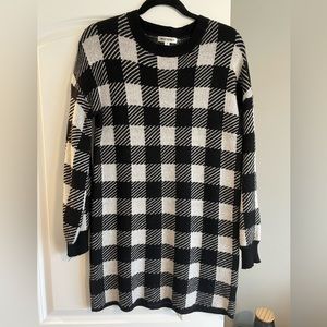 Vici collection black and white checkered sweater dress. Size small